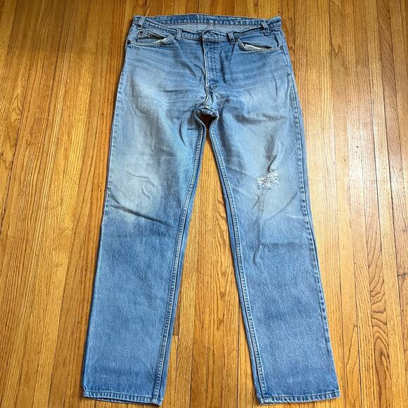 Levis Jeans Mens 38 X34 Vintage USA Orange Tab Light Wash Blue - Picture 5 of 12